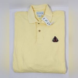 NWT VINTAGE IZOD Basics Men's Polo Shirt Size Large Yellow
